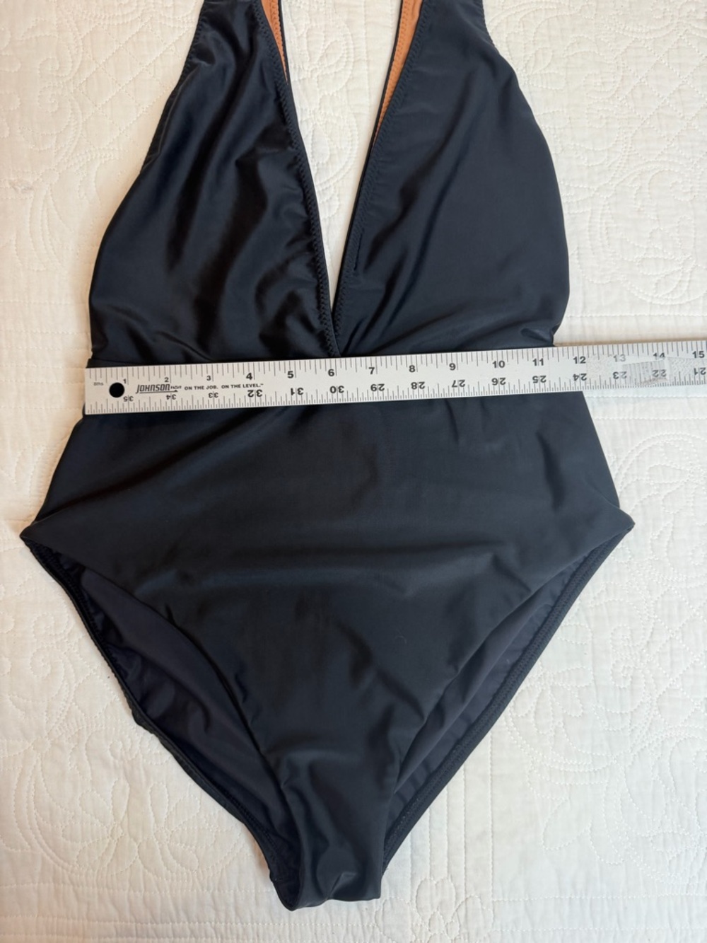 VIX Paula Hermanny Swimwear Black One Piece Swimsuit Womens Large Cut Out Deep V - Picture 9 of 11